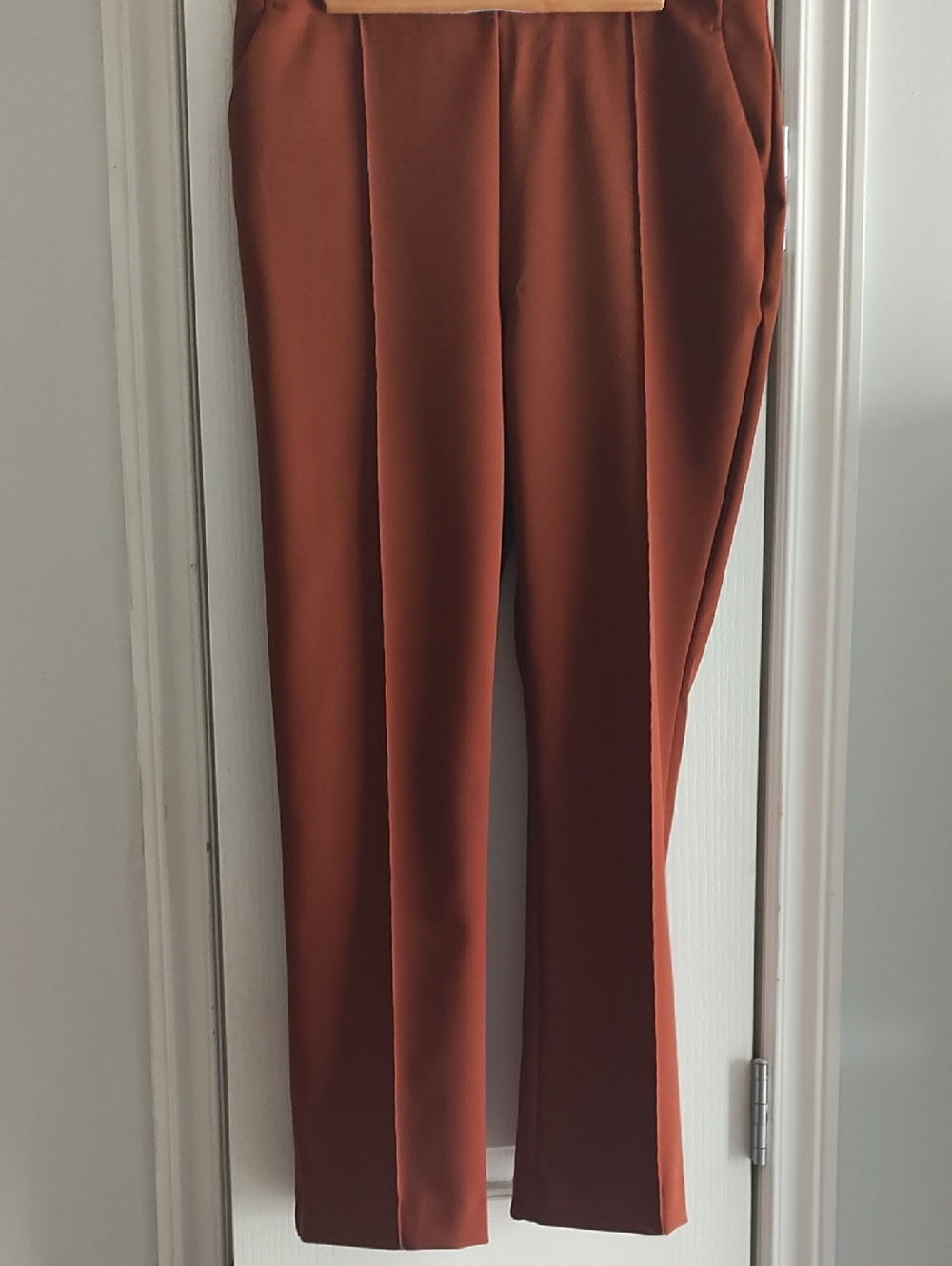 Rachel Zoe Cigarette Leg Rust Brown Pants